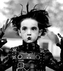 black and white, edward and edward scissorhands