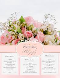 Wedding Photography Service Ad Flyer Design Template Pink Wedding Photography Packages Wedding Flyers Wedding Brochure