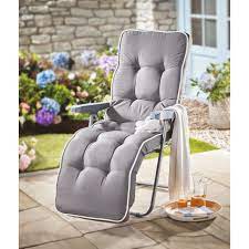 Each patio chair cushion is crafted in gorgeous coloring and patterns to provide your outdoor patio and garden space with dynamic design. 5 Position Garden Recliner With Padded Cushion Scotts Of Stow