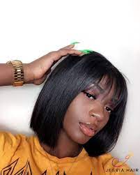 Free Shipping Jesvia Hair Lace Front Bob Wig With Pre Plucked Hairline Straight Short Bob Wigs Short Bob Hairstyles Wig Hairstyles