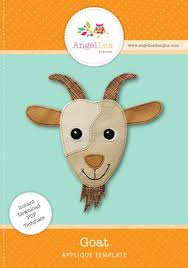 Goat Applique Template Angel Lea Designs Applique Templates Farm Quilt Felt Animal Patterns