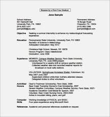 College Student Resume Format Pdf