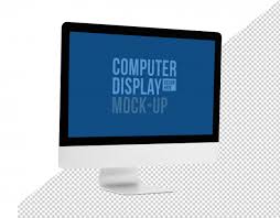 Modern Computer Desktop With Screen Mockup In 2020 Business Card Mock Up Computer Desktop Graphic Designer Desk