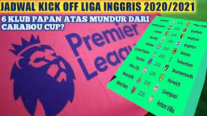 Skor terkini jadwal pertandingan jadwal tv klasemen preview review. Resmi Inilah Jadwal Liga Inggris Musim 2020 2021 Youtube