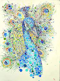 Des Dessins D Animaux Avec Des Points Multicolores Par Ana Enshina Dessein De Dessin Peinture D Animal Paon Dessin Dessin Avec Des Points