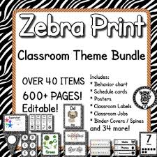 Zebra Print Classroom Theme Decor Organization Mega Bundle Classroom Themes Printable Classroom Decor Classroom