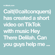 Cait Caitconquers Has Created A Short Video On Tiktok With Music Hey There Delilah Can You Guys Help Me Get To 10k Followers So Many H Delilah Help Me 10k