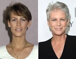 Actress Jamie Lee Curtis Is Proud Of Her Lines Jamie Lee Curtis Haircut Jamie Lee Curtis Hair Jamie Curtis