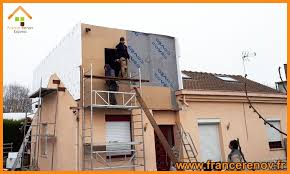 Surelevation Ossature Bois A Neuville En Ferrain En 2020 Ossature Bois Fenetre Pvc Enduit Projete