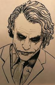 Neueste Bildschirm Joker Zeichnung Bleistift Beliebt Arbeit The Joker Heath Ledger Arbeit Beliebt Bildschirm Joker Sketch Joker Art Drawing Joker Drawings