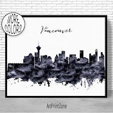 Black And White Liverpool Skyline Art Vancouver Print Vancouver Skyline Vancouver Canada Office Wall Art City Skyline Prints Skyline Art Artprintzone Watercolor City City Wall Art Skyline Art
