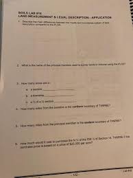 Convert feet to centimeters or centimeters to feet. Solved Soils Lab 16 Land Measurement Legal Description Chegg Com