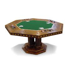 With An Easy Lift Mechanism Underneath Our Convertible Poker Table Seamlessly Transforms From A Functioning Oc Poker Table Hexagonal Table Southwest Furniture