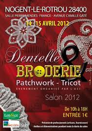 La broderie es un taller de encuadernación y maquetación de álbumes artesanales. Lace Event France Recontre De Dentelle Broderie Patchwork Et Tricot Nogent Le Rotrou Eure Et Loire April 14 15 2012 Lacenews