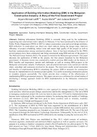 The construction industry faces a boom period in malaysia over the next few years, but the risks involved remain as diverse as ever. Application Of Building Information Modeling Bim In The Malaysian Construction Industry A Story Of The First Government Project Scientific Net