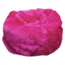 Fuzzy Fur Hot Pink Bean Bag Chair Pink Bean Bag Bean Bag Chair Bedroom Bean Bags