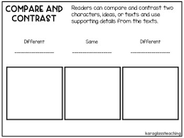 Compare And Contrast Graphic Organizer By Kara Glass Teaching Tpt