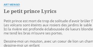 Nous nous désaimerons — art mengo. Le Petit Prince Lyrics By Art Mengo Petit Prince Est Mort
