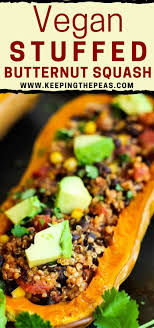 Vegan Stuffed Butternut Squash Butternut Recipes Whole Food Recipes Butternut Squash Vegan