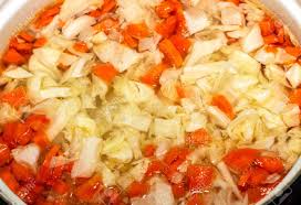 I didn't find it anywhere else on the site, so i thought i might post in case someone needed some cabbage inspiration. Vegetable Mix In A Boiling Pan On A Gas Stove Still Life Food Carrots And Cabbage In Boiling Water Vegetarian Tasty Healthy Healthy Soup The Right Food Close Up From Above Stock Photo