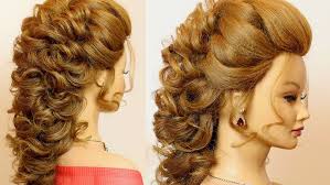 Braids, ponytails, half up half down, evening looks and hair styles with step by step tutorial. Bridal Prom Hairstyle For Long Hair Tutorial Step By Step Youtube