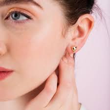 Sterling Silver Fox Stud Earrings