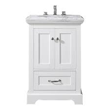 What are the best american bathroom cabinets? Eviva Houston 24 Solid Wood Bathroom Vanity With Carrara Top In White Evvn525 24wh