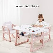 Kids Multi Activity Table Kids Table And 2 Chair Set Children Table Furniture With Storage Rack For Toddlers Desk And Chair Set Toddler Table Kids Study Table