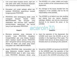 Dalam praktik sewa menyewa terdapat peraturan pemerintah no.44/1994 yang memberikan jaminan perlindungan hukum, baik bagi pemilik maupun penyewa rumah. Denda In English