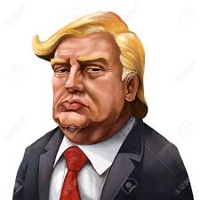 January 18, Cartoon Portrait Of Donald Trump - Illustration Of.. Stock  Photo, Picture And Royalty Free Image. Image 93499448.