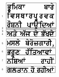 Different Strip Lines In Printed Gurmukhi Script Download