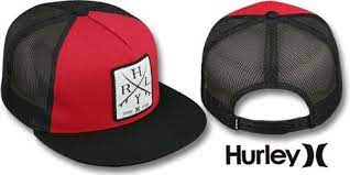 Hurley Trademark Snapback Red Black Trucker Hat May Be Pictured Without Stickers That These Products Are Shipped With Black Trucker Hat Fitted Hats Hats