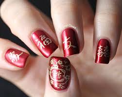 Chinese New Year Nail Art Aka Sunday Stamping On A Thursday New Years Nail Art Holiday Nail Art New Year S Nails