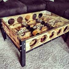 After he decided on a design, he got to work cutting down the wine corks so they would all be the same. Wine Holder Coffee Table Coffee Table Redo Wine Table Coffee Table