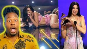 The musical artists, bad bunny, jhay cortez, dua lipa, & billie eilish have performed their massive performance at grammys 2021 awards. Dua Lipa Grammy 2021 Performance Reaction Youtube