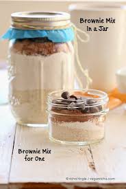 Vegan Brownie Mix In A Jar Single Serve Brownie Too Vegan Recipe Vegan Richa Mason Jar Meals Single Serve Brownie Christmas Cookie Jars