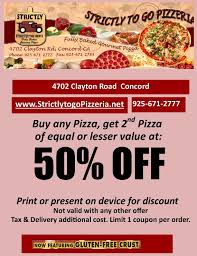 Kiss Coupon To Save At Strictly To Go Pizzeria Concord Kisssavings Local Coupons And Discounts Keep It Super Simple Savings