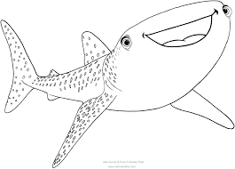 Coloriage De Destiny Le Requin Baleine Le Monde De Dory