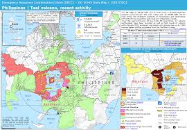 The volcano erupted on january 12 and january 13 this year (image: Overall Orange Volcanic Eruption Alert For Taal In Philippines From 19 Feb 2021 00 00 Utc To 23 Jul 2021 00 00 Utc