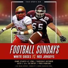 Red College Football Tournament Advert Red College Football Poster Football Tournament