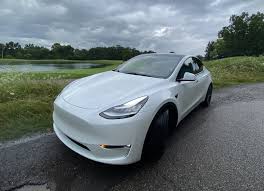 A tesla model y performance prototype with white seats was spotted in a los angeles parking garage over the weekend. First Drive 2020 Tesla Model Y Performance The Detroit Bureau