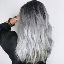 Black And White Ombre Hair Short Pin By Stardusted On Hair Hair Styles Grey Hair Color Long Hair Styles