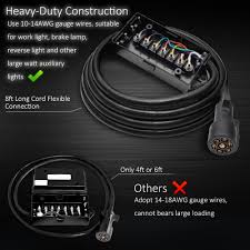 Wiring diagram for heavy duty 7 pin trailer plug. Trailer Light Wiring 7 Way With Junction Boxes