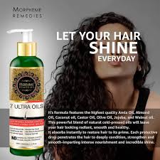 Morpheme 7 Ultra Hair Oil With Goodness Of 7 Best Hair Oils Almond Amla Castor Olive Jojoba Coconut And Walnut Oil Helps Co Hair Oil Best Hair Oil Hair