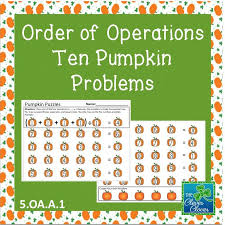 This Product Includes Ten Order Of Operation Problems The First Problem Was Completed As An Example In Order Of Operations Holiday Math Middle School Math