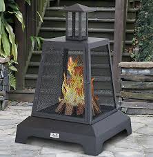 A throat damper is a plate made from a fire resistant material such as metal or ceramic and sits just above the firebox, covering the entire internal area of the chimney. Outdoor Fireplace Chiminea Square Wood Burning Fire Pit Metal Steel Black Matte Ebay