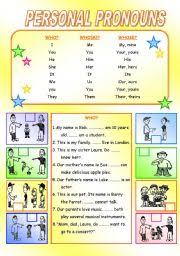 Worksheet #1 worksheet #2 worksheet #3. Personal Pronoun 1 Esl Worksheet By Piretraig