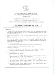 Soal dan kunci jawaban olimpiade sains tingkat kabupaten/kota (osk) tahun 2016. Kunci Jawaban Soal Biologi Smp Olimpiade Sains Nasional Tahun 2014