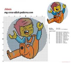 Obelix asterix and obelix cartoon character cross stitch pattern. Lego Emmet Brickowski The Lego Movie Cross Stitch Pattern Free Cross Stitch Patterns Simple Unique Alphabets Baby Stitch Cartoon Cross Stitch Stitch Character
