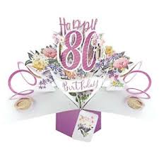 Perfect happy birthday messages for your friends, family, lover, colleagues or anyone you care. 80th Birthday Card 3d Pop Up Card Female Mum Nan Gift Card Ebay